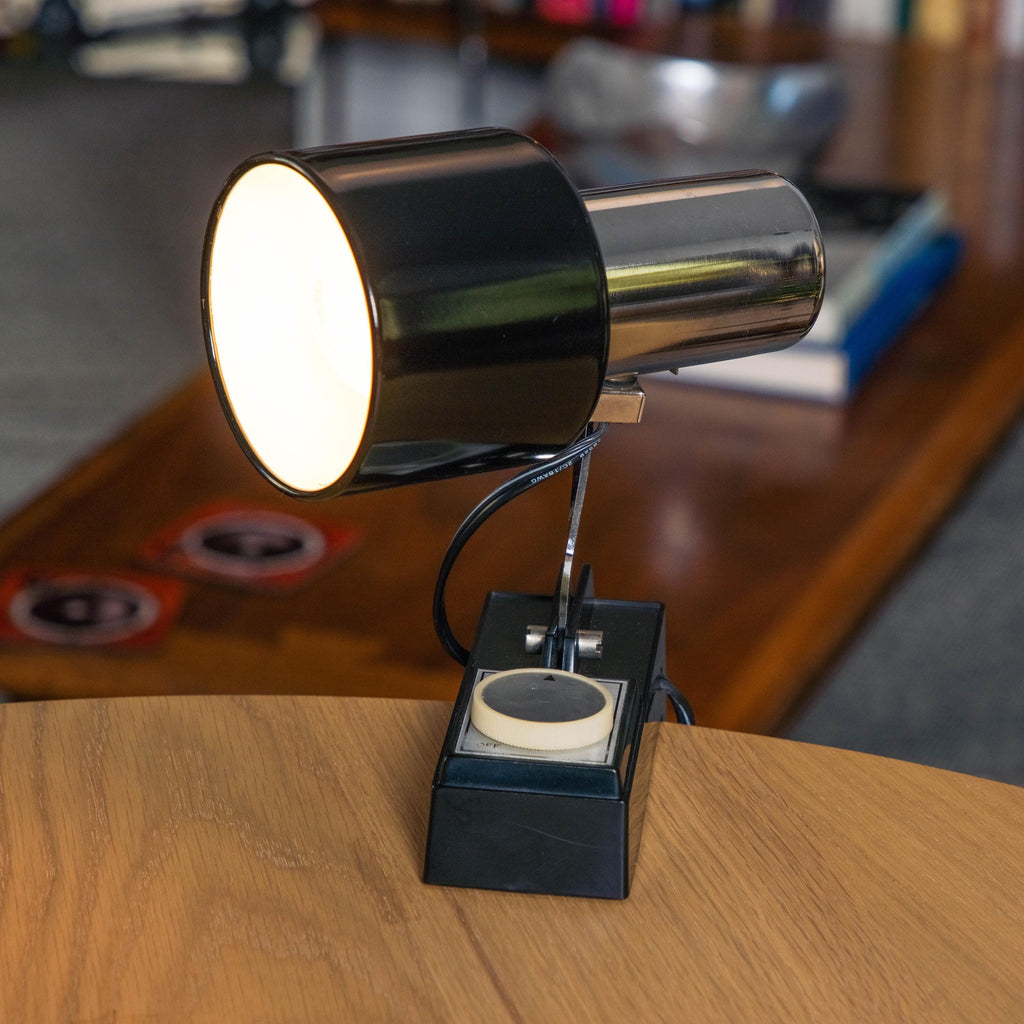 Vintage Adjustable Black and Chrome Clamping Desk Task Art Reading Lamp l | Mid Century