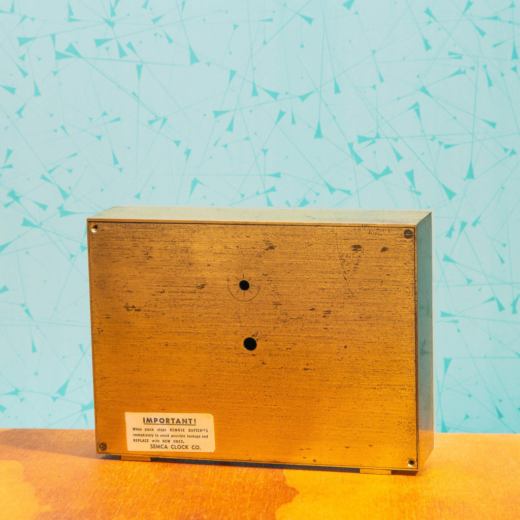 Vintage Phinney-Walker Brass Desktop Clock | Mid Century MCM