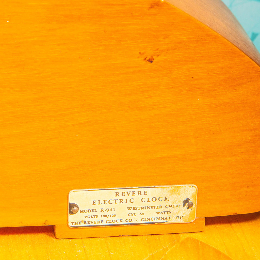 Vintage Revere R-941 Westminster Chime Mantle Clock with Bubble Glass | Mid Century