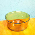 Vintage Arcopal France 8.5 Inch Amber Glass Bowl | Mid Century Bakeware