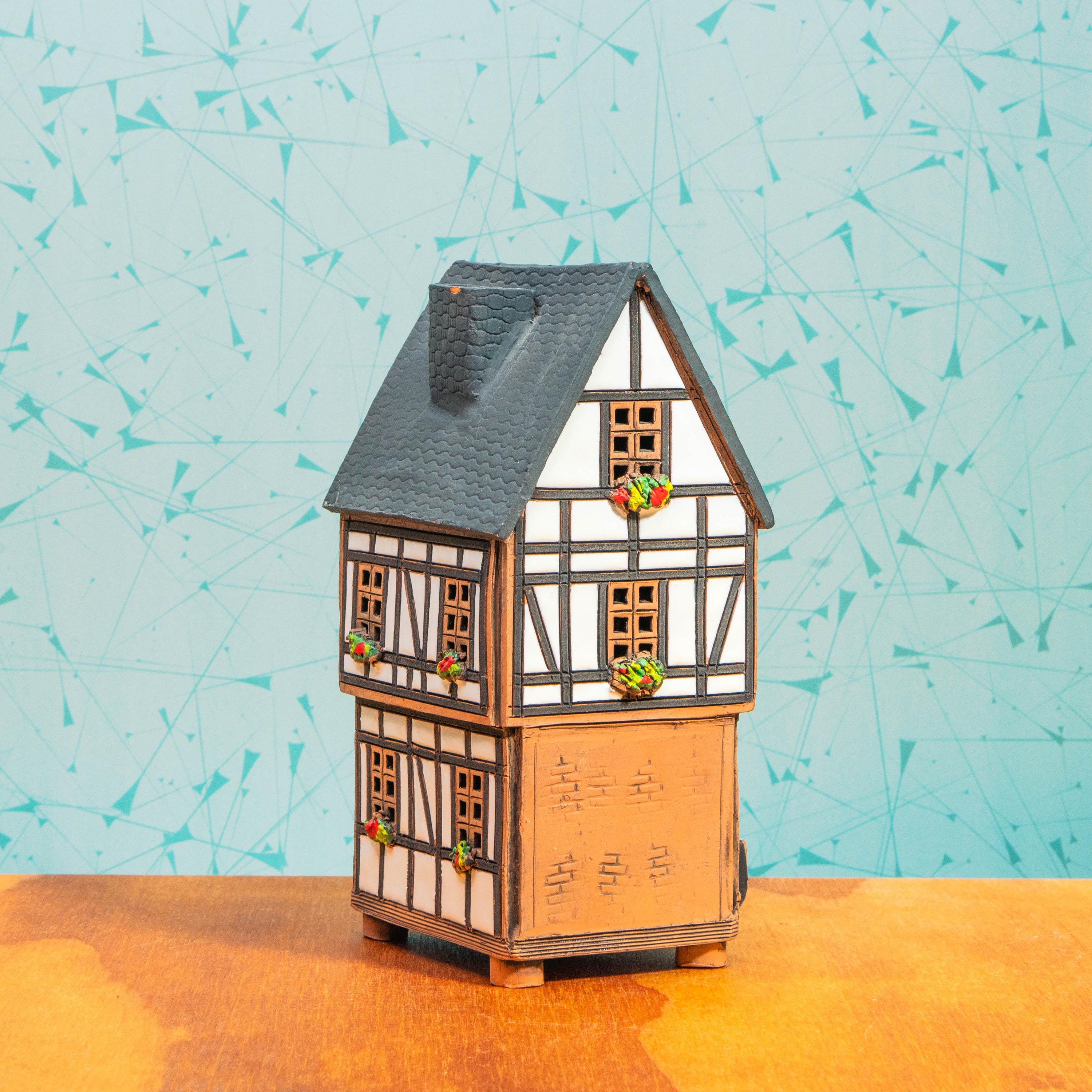Vintage Gessner Handmade in Germany Miniature Ceramic Village Building | Christmas Decoration