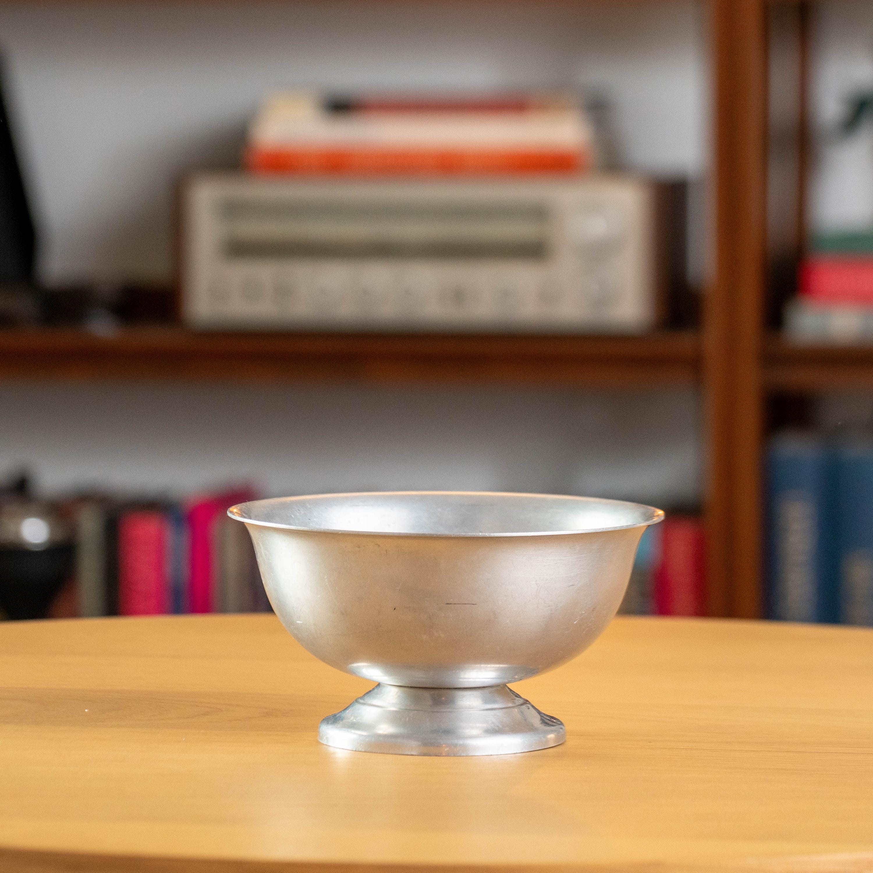 Vintage Puralum Italy Pewter Bowl | Mid Century Decor