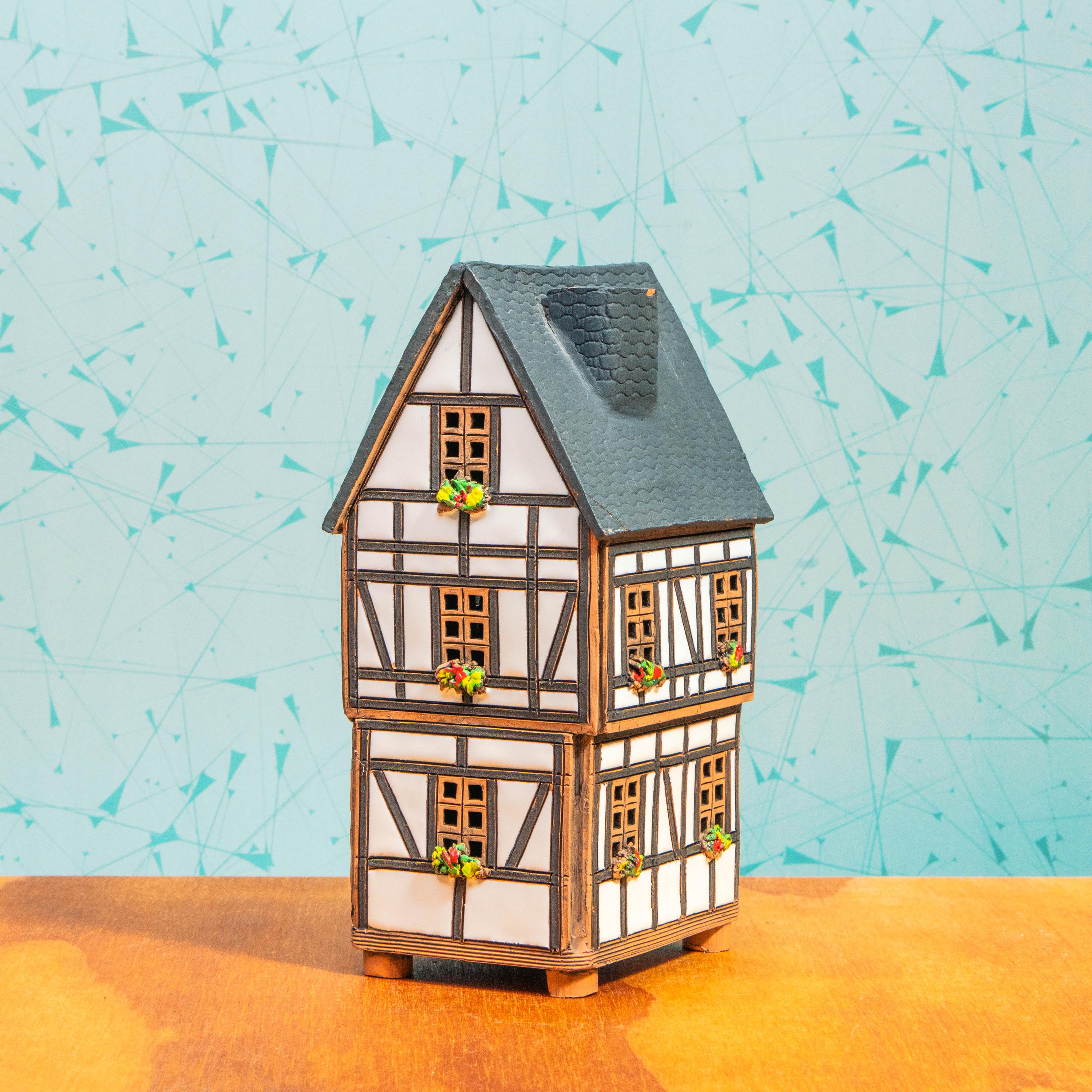Vintage Gessner Handmade in Germany Miniature Ceramic Village Building | Christmas Decoration
