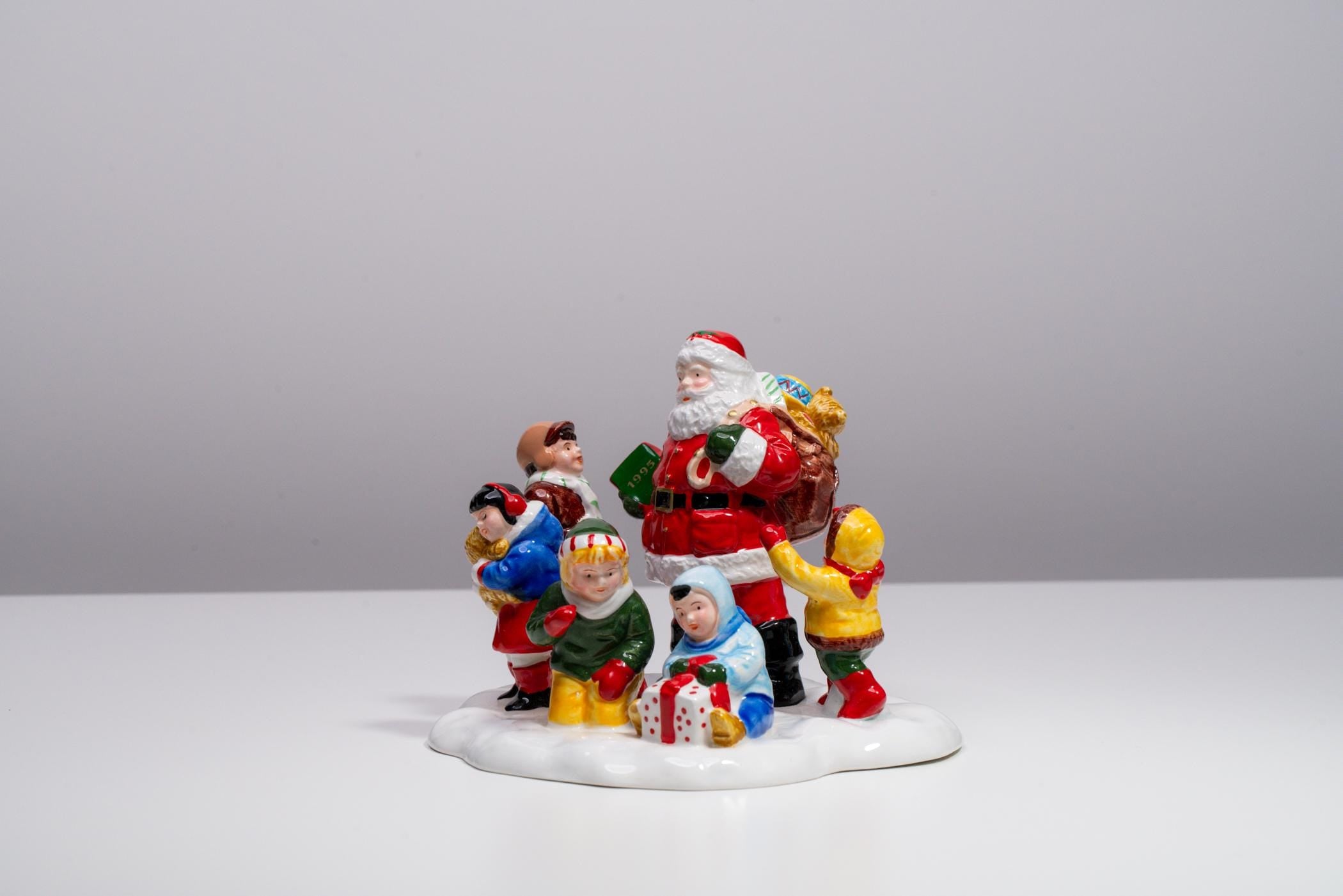 Vintage Department 56 Snow Village Accessory - Santa Comes to Town 1995 | Christmas Decoration