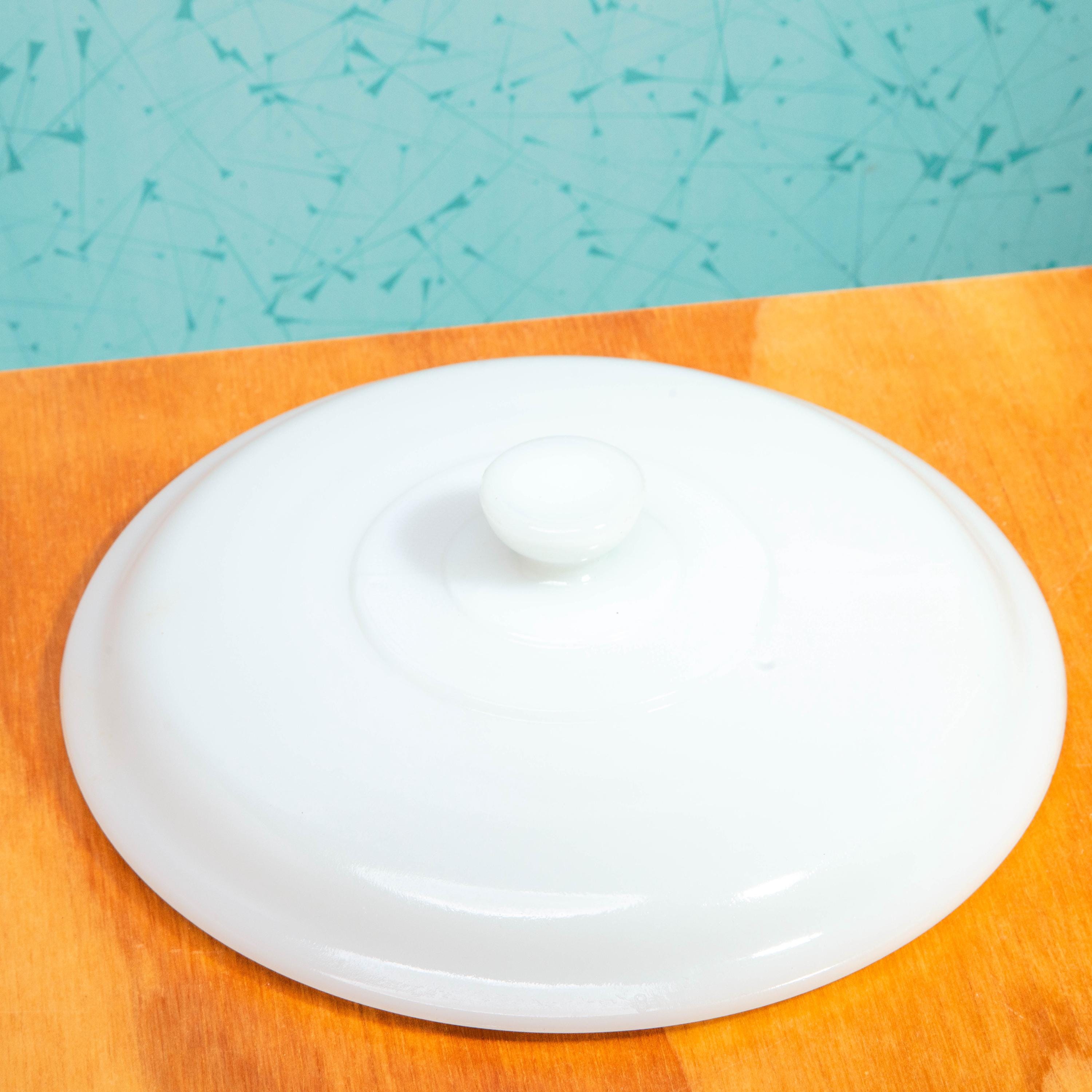 Vintage Glasbake J2429 8 Inch Baking Dish with Lid | Mid Century Bakeware