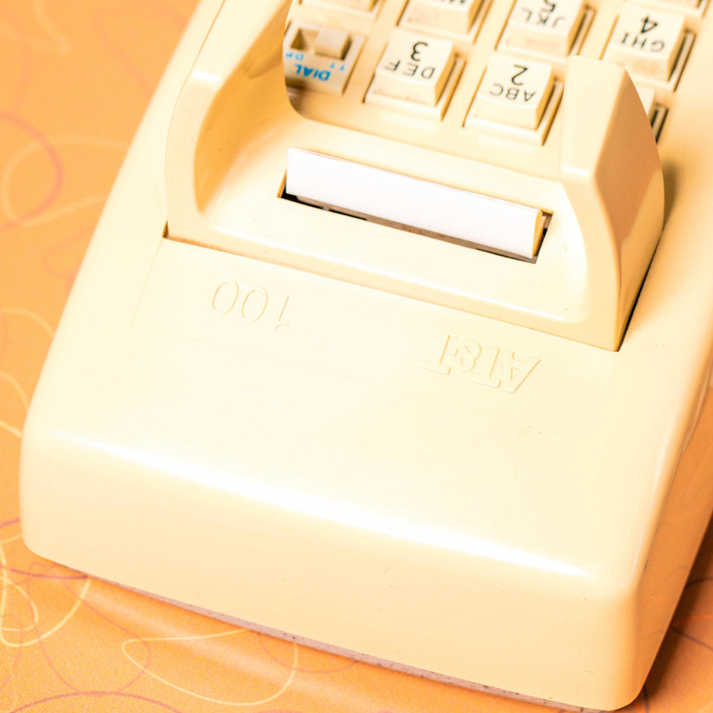 Vintage AT&T TRD 100 Beige Wall Phone | Mid Century Electronics