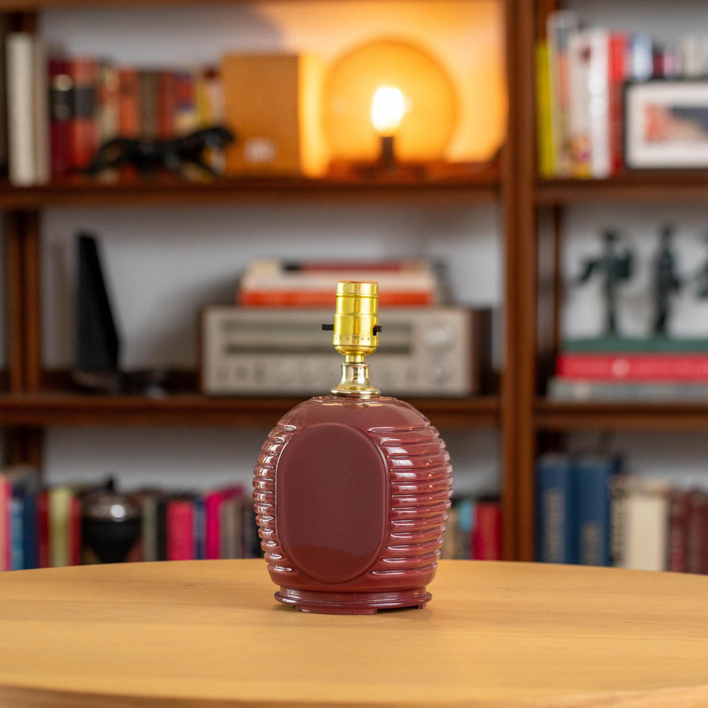 Vintage Red Beehive Desk Table Nightstand Lamp | Mid Century