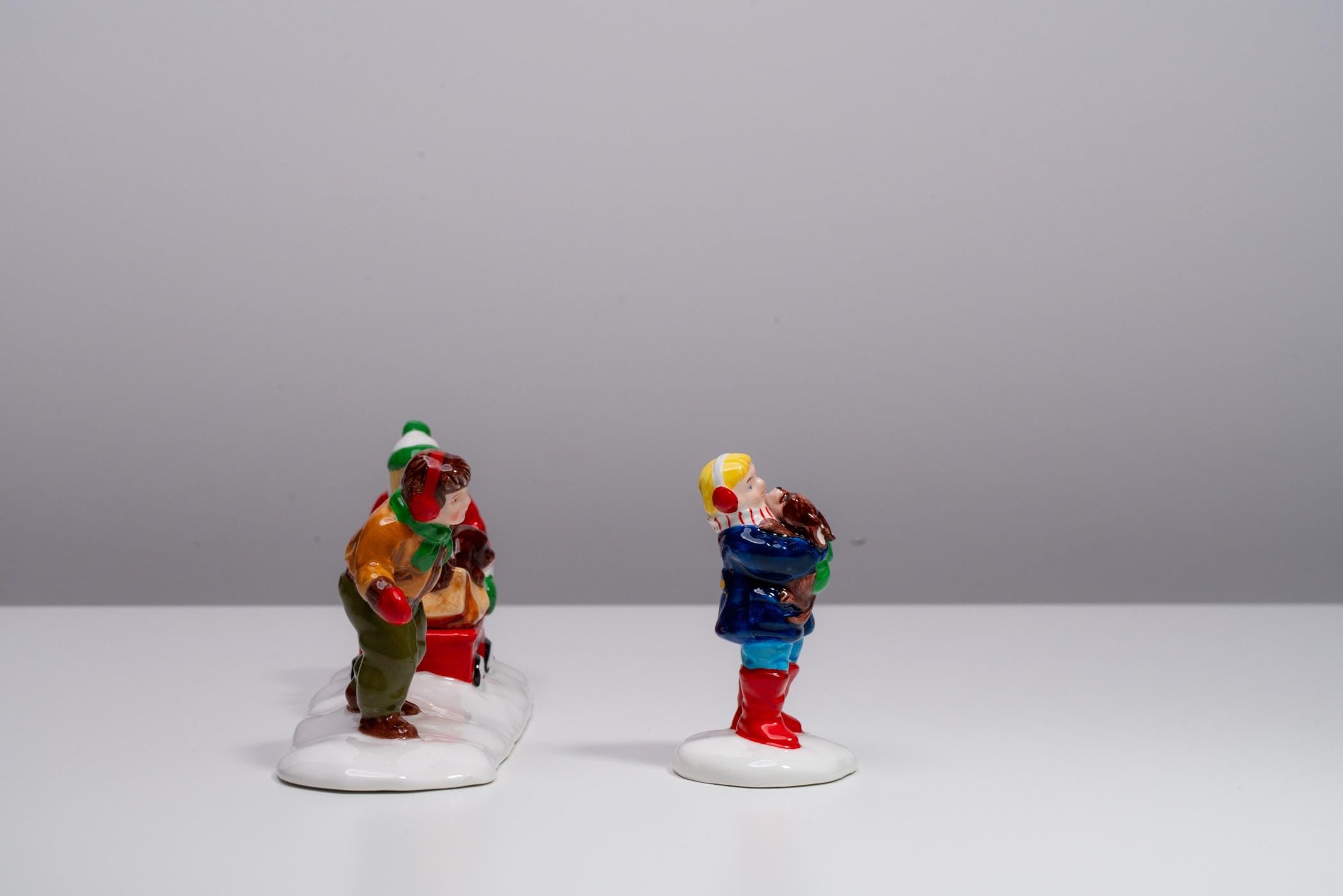 Vintage Department 56 Snow Village Accessory - Christmas Puppies | Christmas Decoration