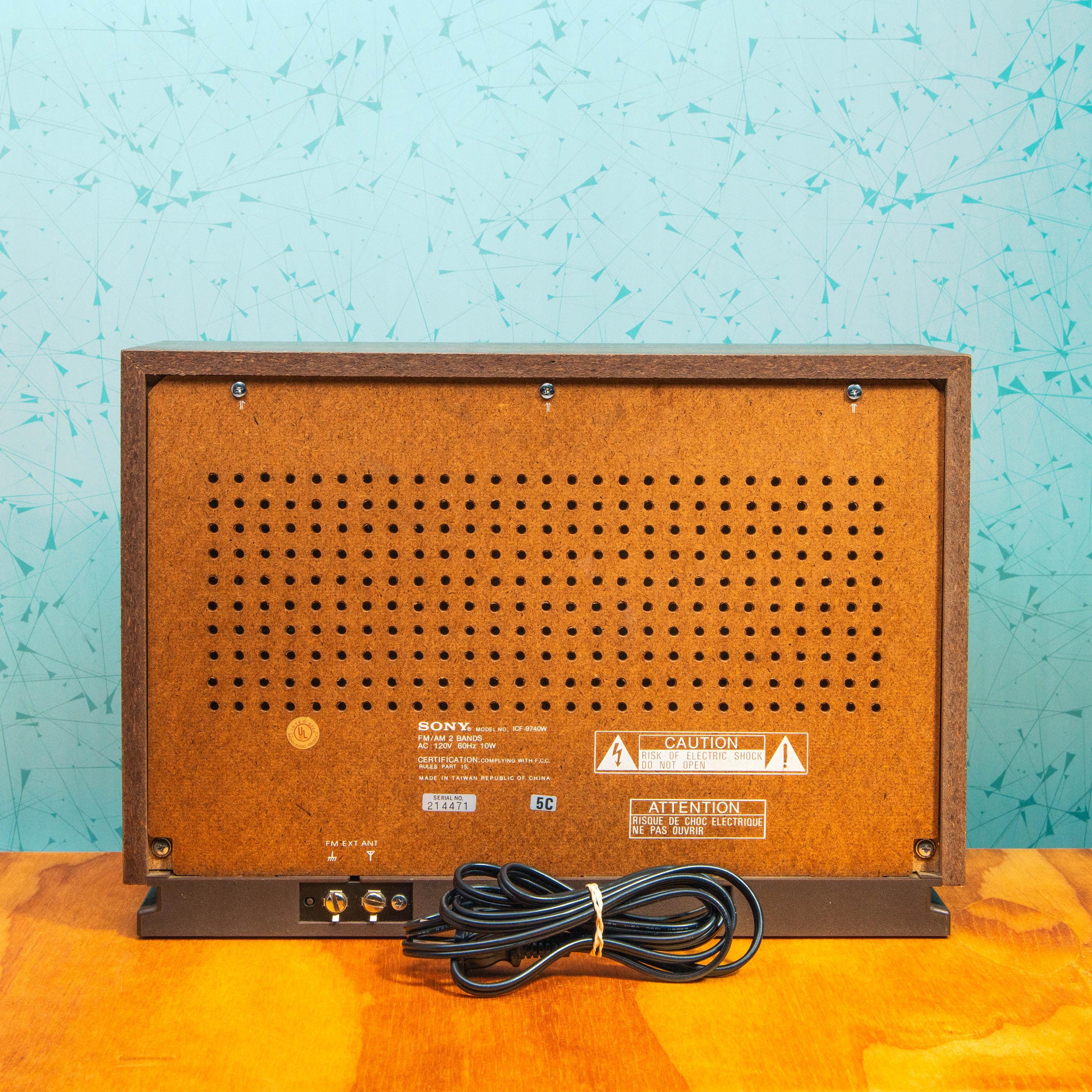 Vintage Sony ICF-9740W FM/AM 2-Band Radio | Mid Century Electronics