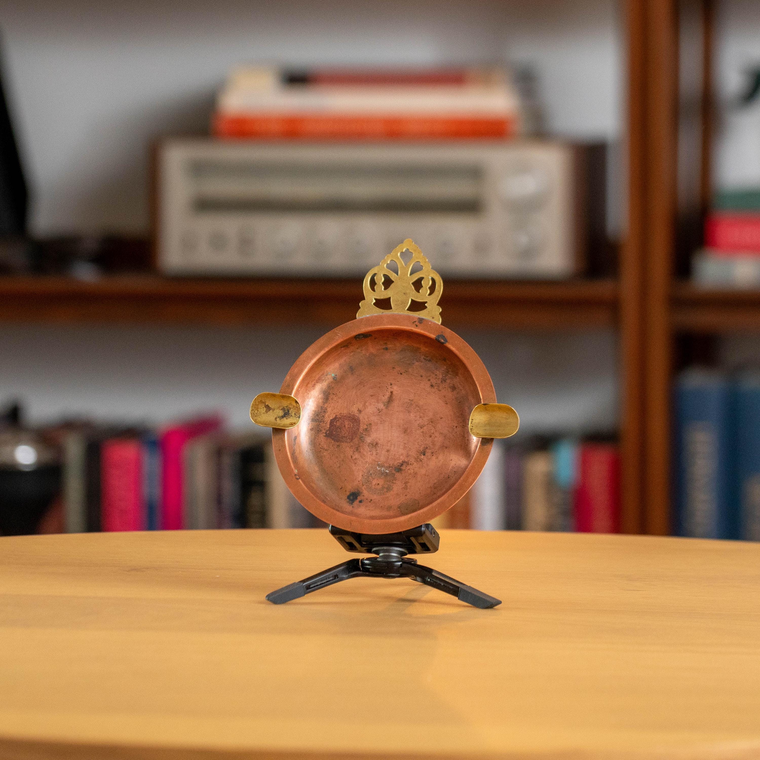 Vintage Copper and Brass Small Ashtray | Mid Century Decor