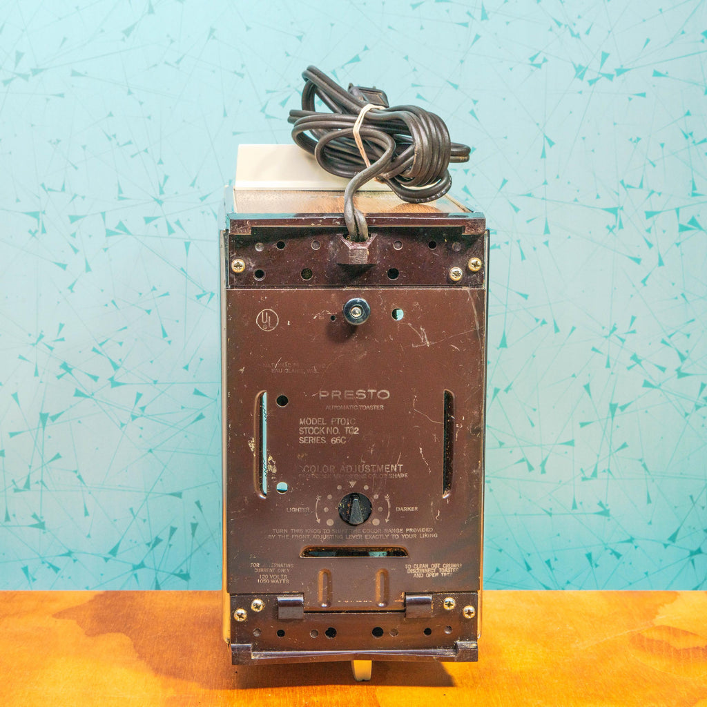 Vintage Presto PTO1C Automatic 2-Slice Toaster | Mid Century Electronics
