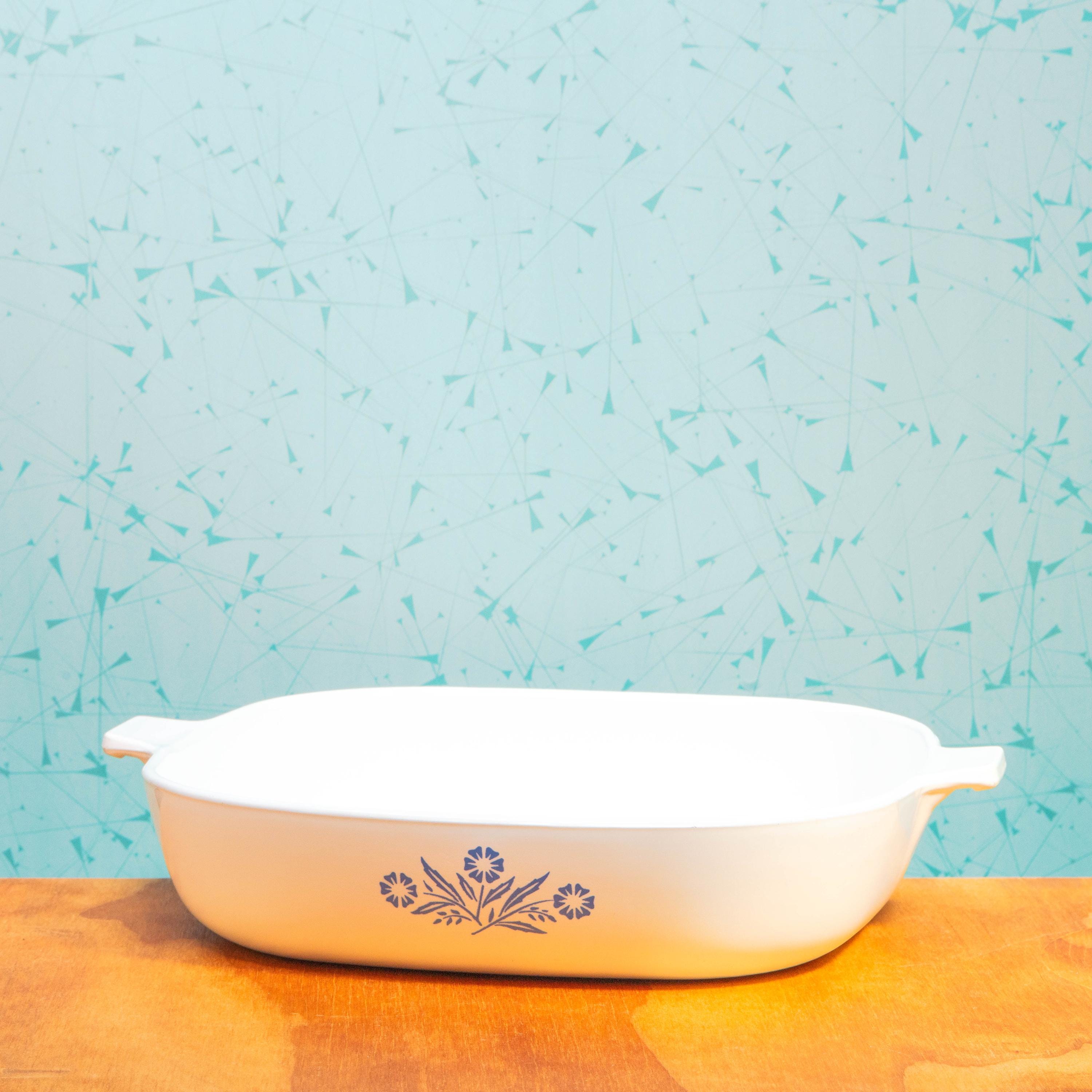 Vintage Corning Ware Blue Cornflower P-10-B 10 Inch Baking Dish | Mid Century Bakeware