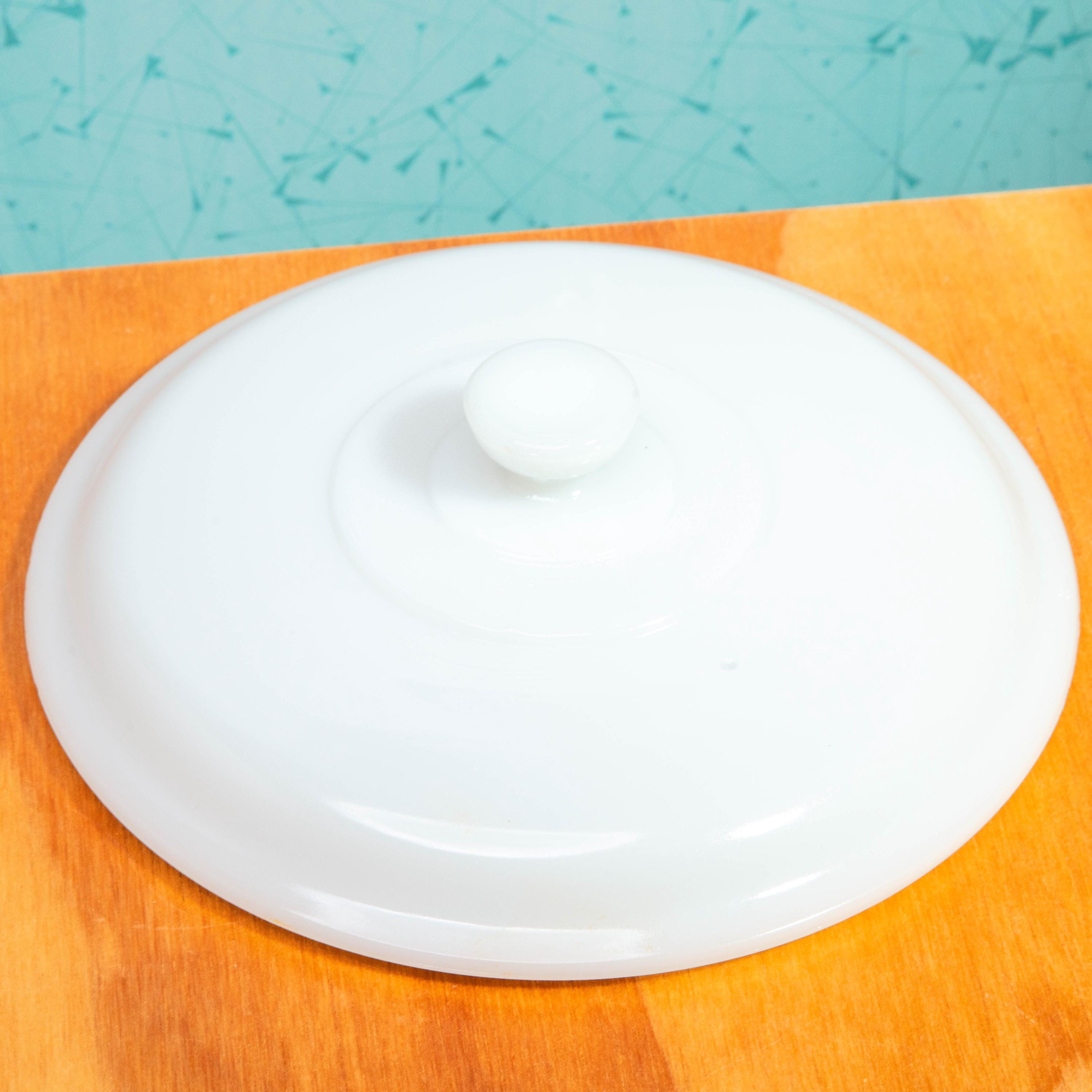 Vintage Glasbake J2429 8 Inch Baking Dish with Lid | Mid Century Bakeware