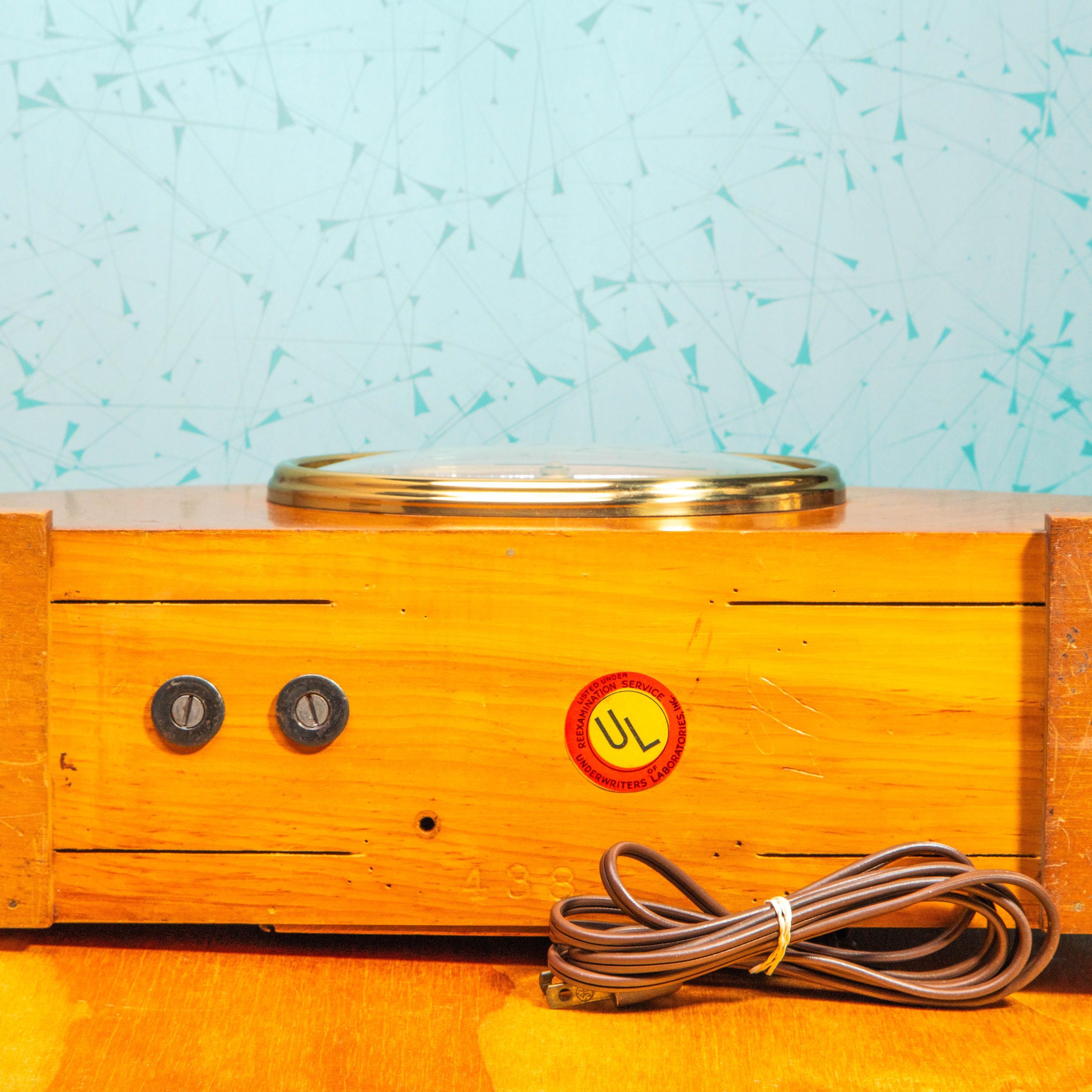 Vintage Revere R-941 Westminster Chime Mantle Clock with Bubble Glass | Mid Century