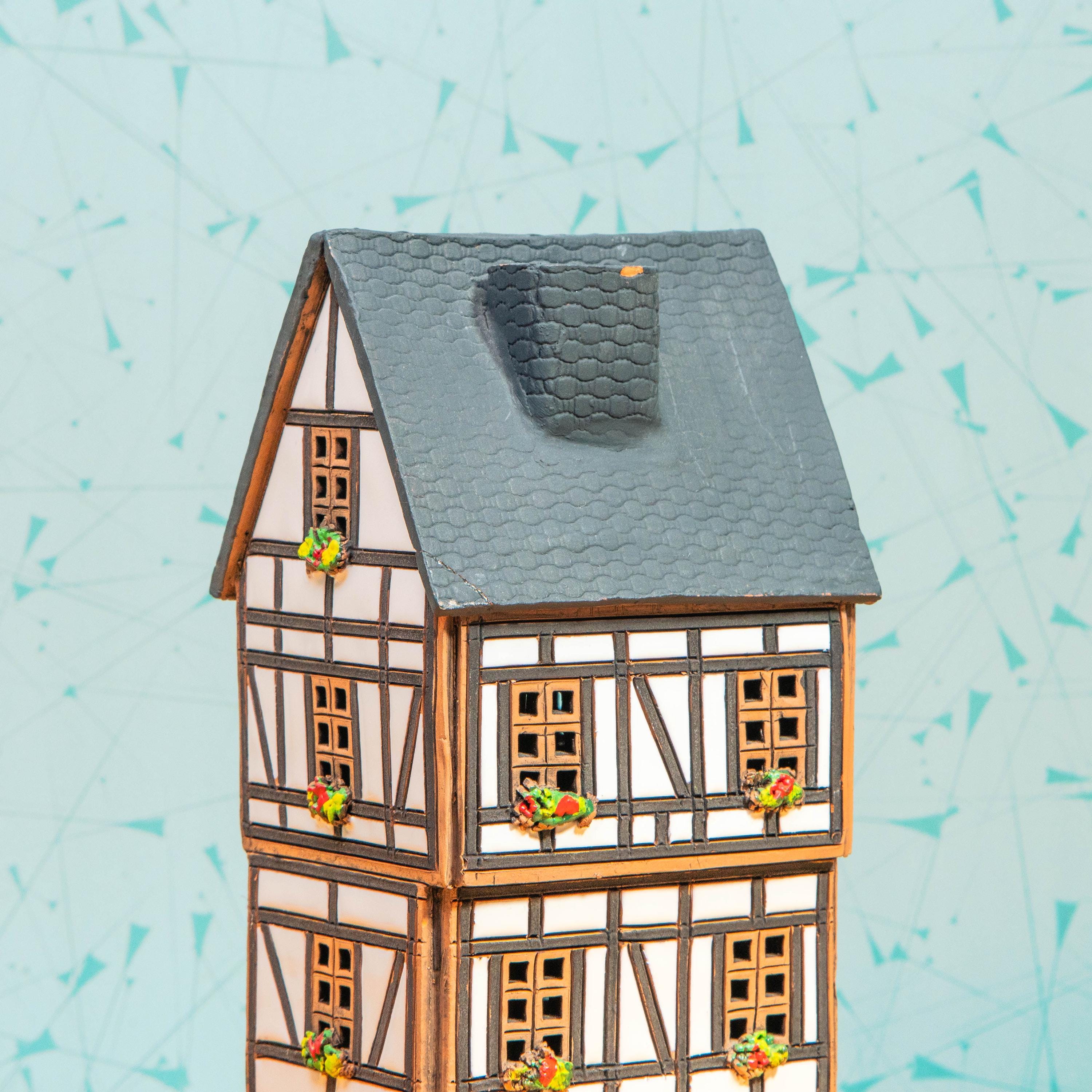 Vintage Gessner Handmade in Germany Miniature Ceramic Village Building | Christmas Decoration