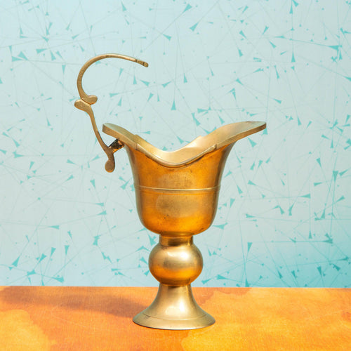 Vintage Brass Vase / Pourer | Mid Century Decor