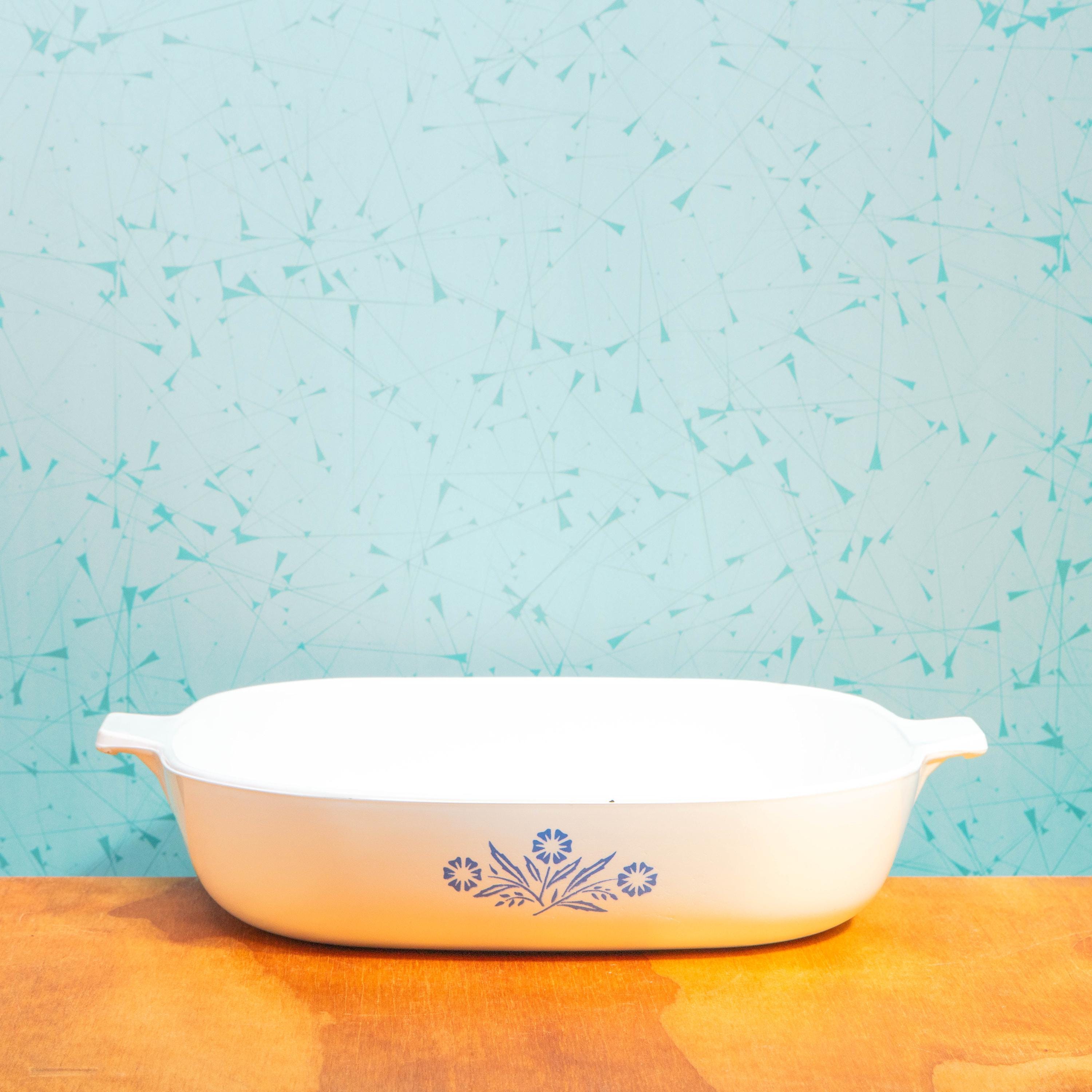 Vintage Corning Ware Blue Cornflower P-10-B 10 Inch Baking Dish | Mid Century Bakeware