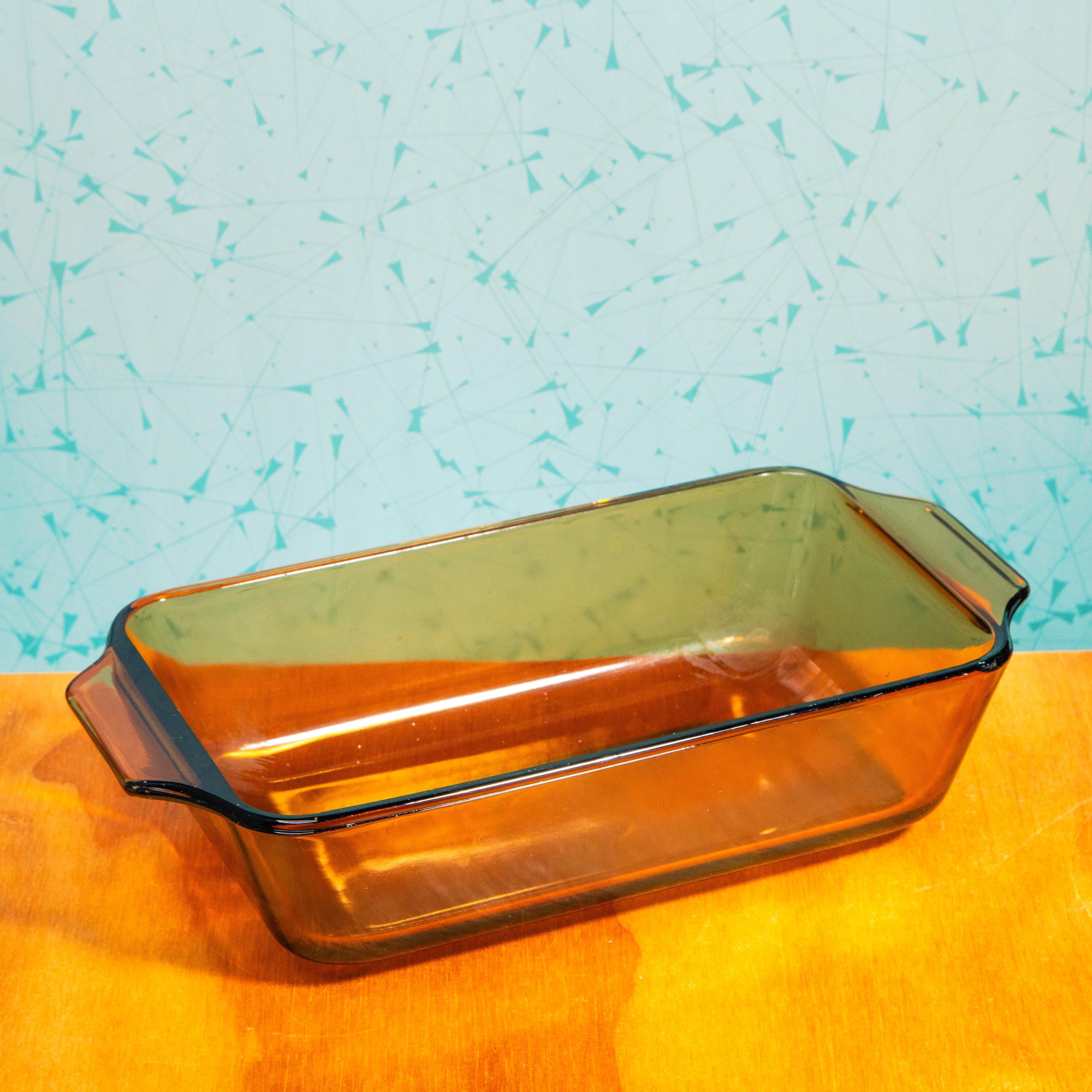 Vintage Anchor Hocking Fire King 441 Amber Glass Bread Baking Dish | Mid Century Bakeware