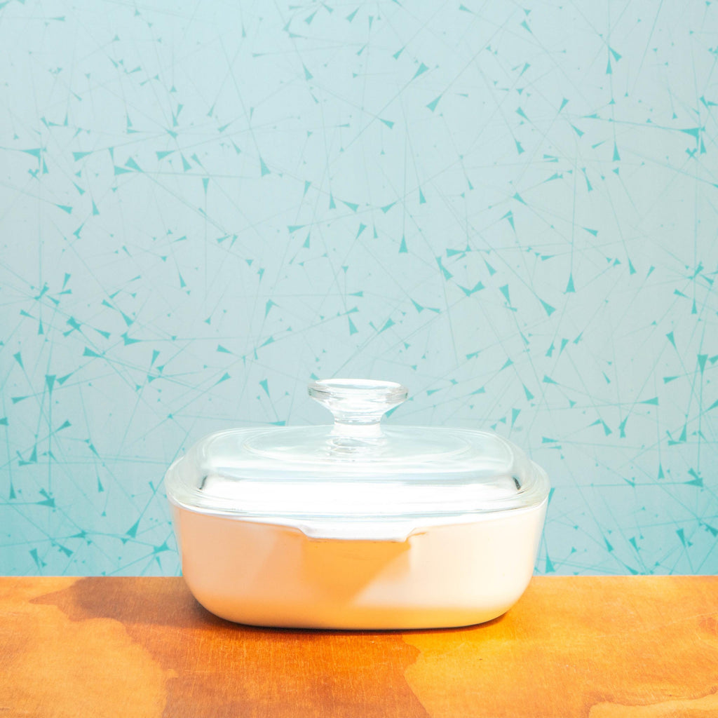 Corning Ware Blue Cornflower P-1-B 1 Quart Baking Dish with Pyrex A7C Lid | Mid Century Bakeware
