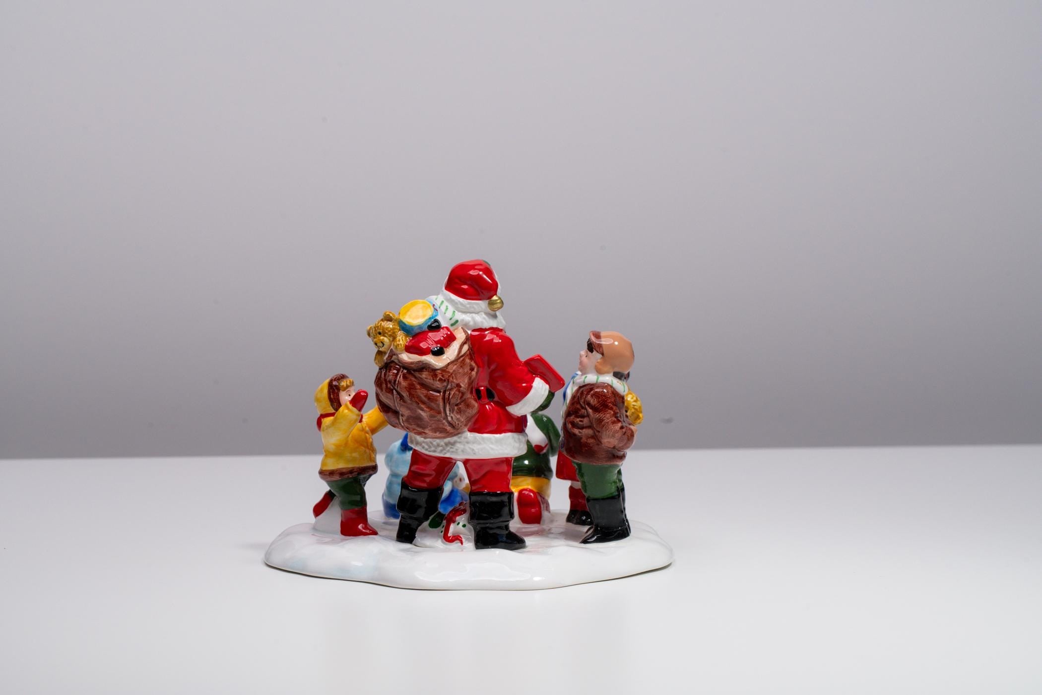 Vintage Department 56 Snow Village Accessory - Santa Comes to Town 1995 | Christmas Decoration