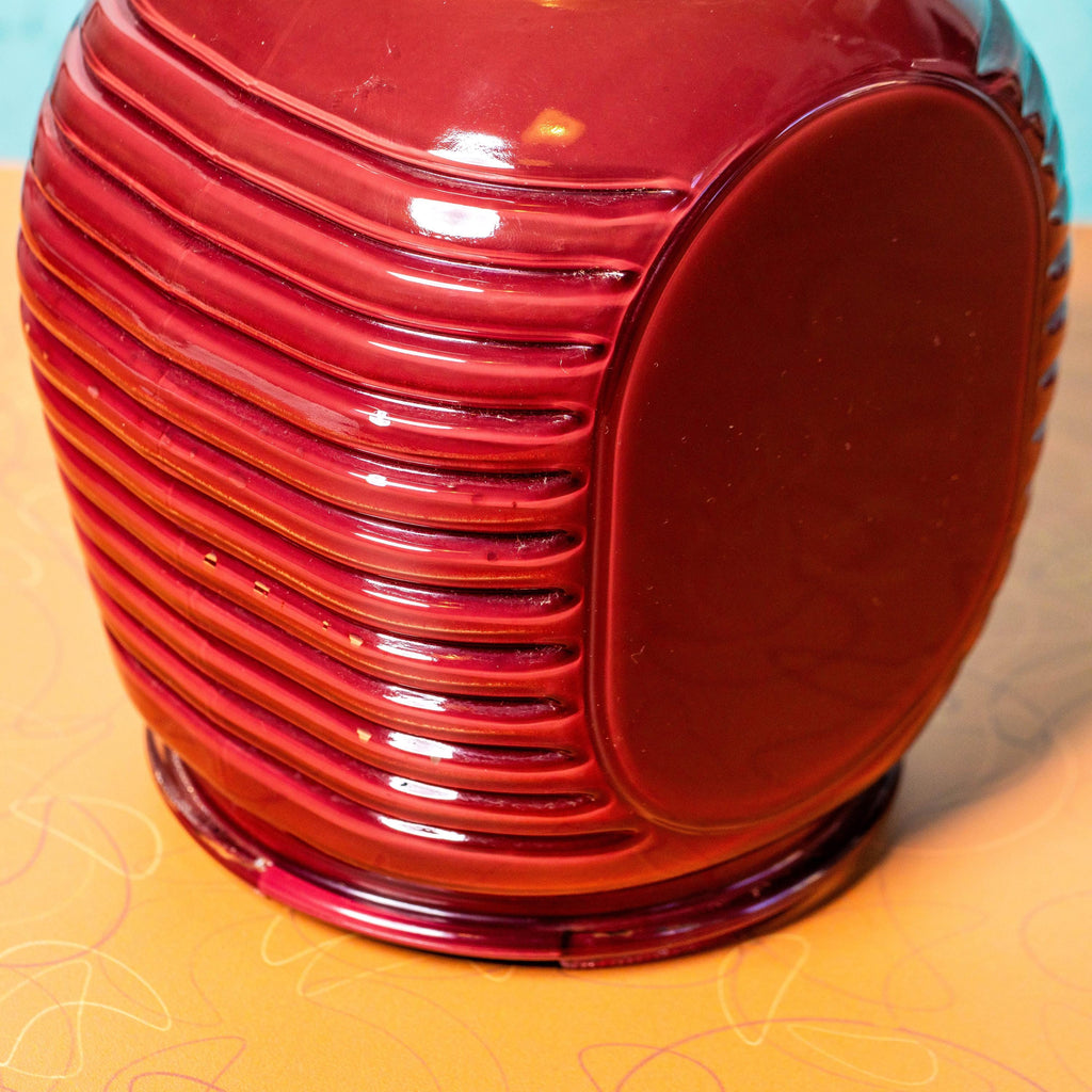 Vintage Red Beehive Desk Table Nightstand Lamp | Mid Century