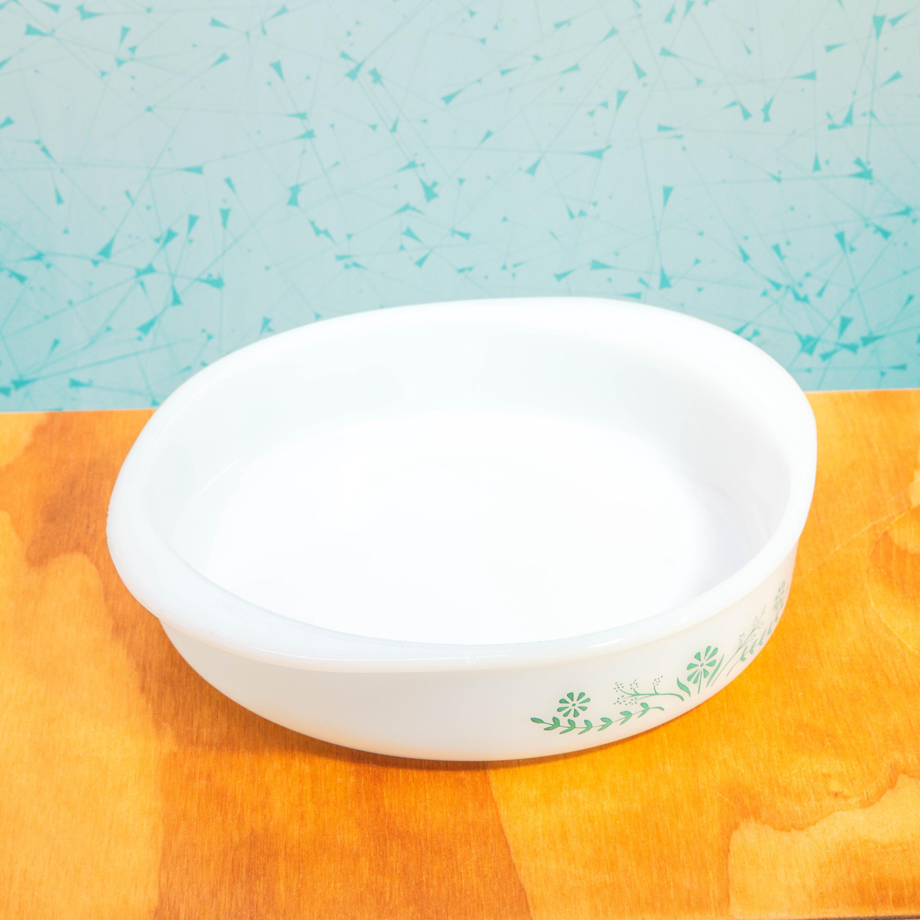 Vintage Glasbake J2429 8 Inch Baking Dish with Lid | Mid Century Bakeware