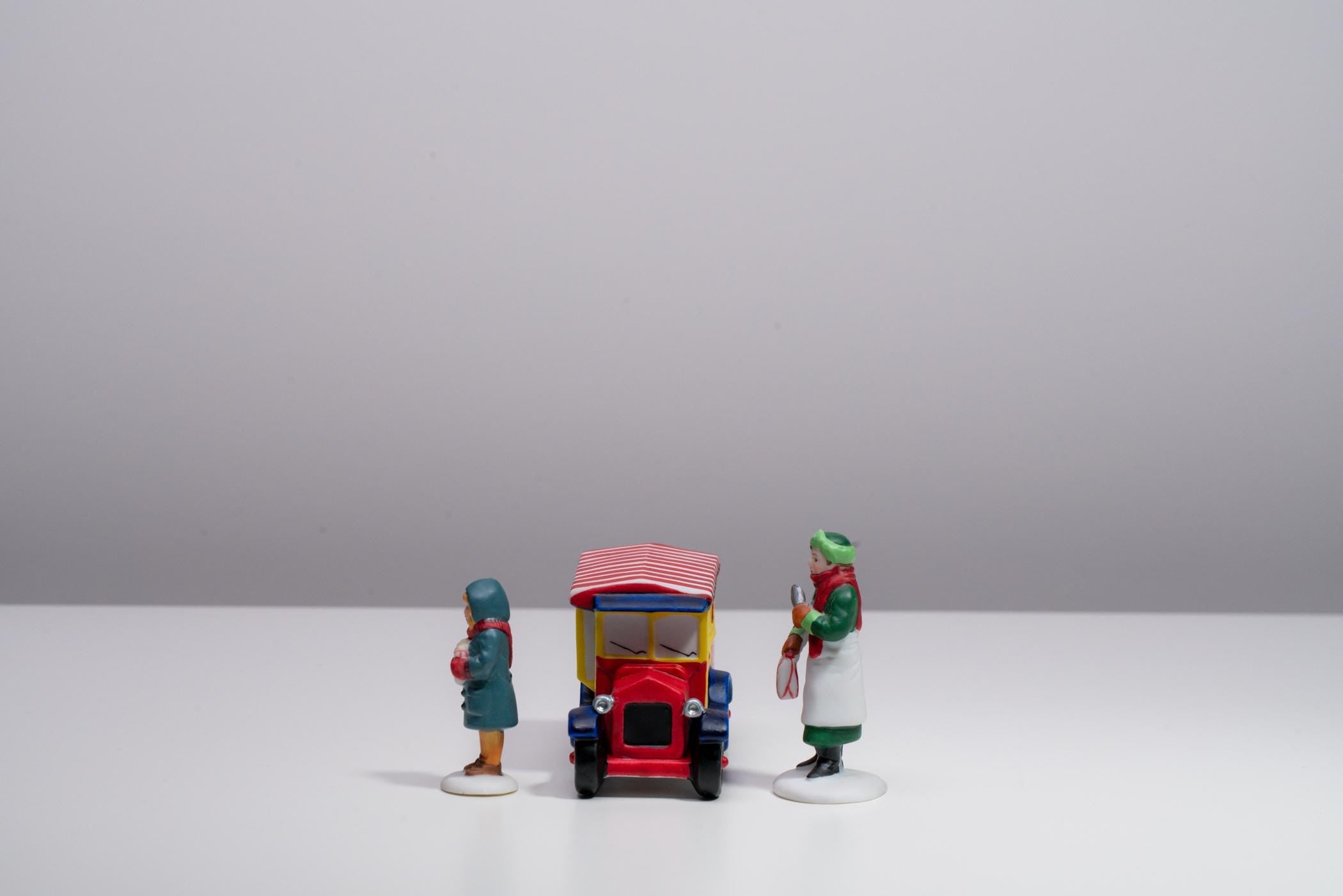 Vintage Department 56 Heritage Village Accessory - Popcorn Vendor | Christmas Decoration