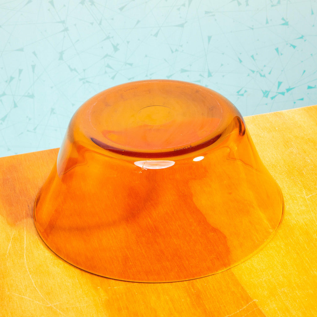 Vintage Duralex France 8 Inch Amber Glass Bowl | Mid Century Bakeware