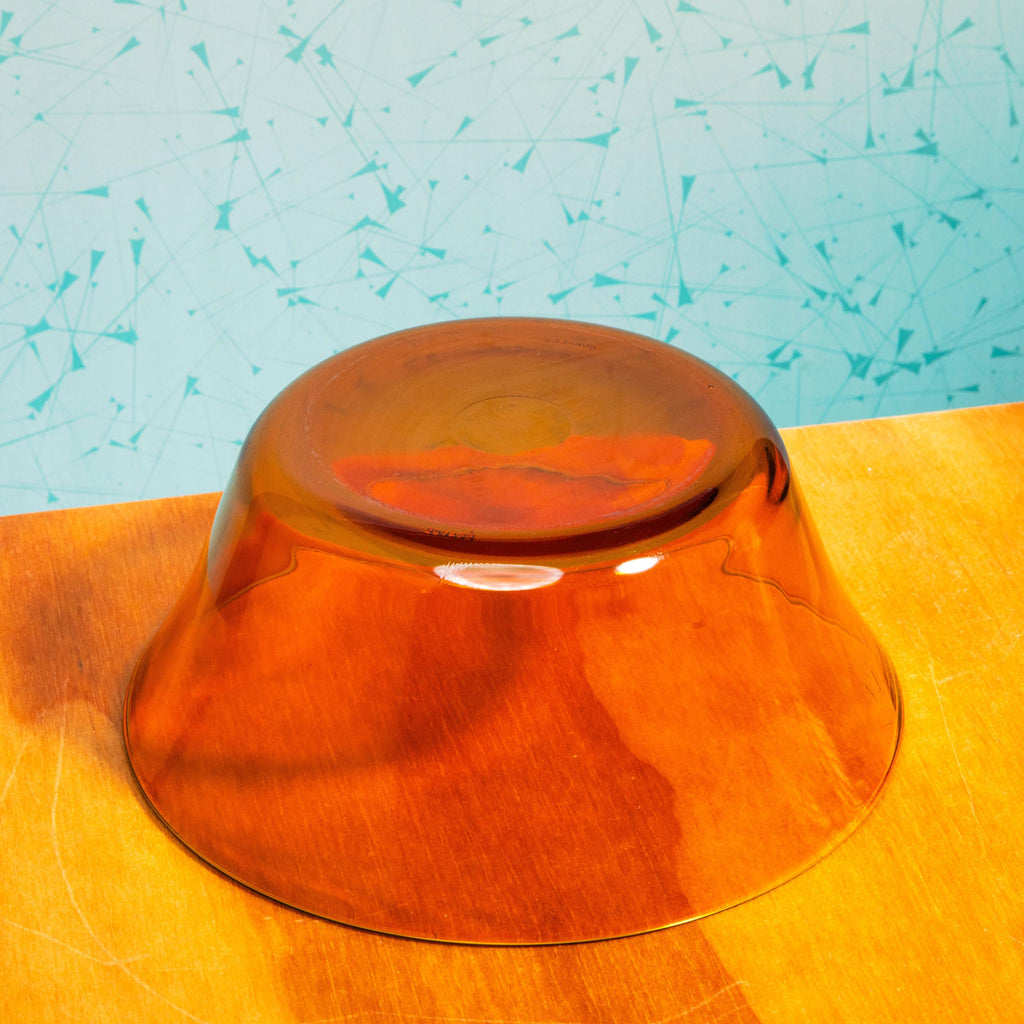 Vintage Duralex France 8 Inch Amber Glass Bowl | Mid Century Bakeware