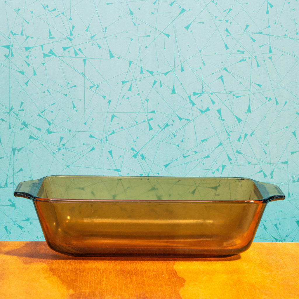 Vintage Anchor Hocking Fire King 441 Amber Glass Bread Baking Dish | Mid Century Bakeware