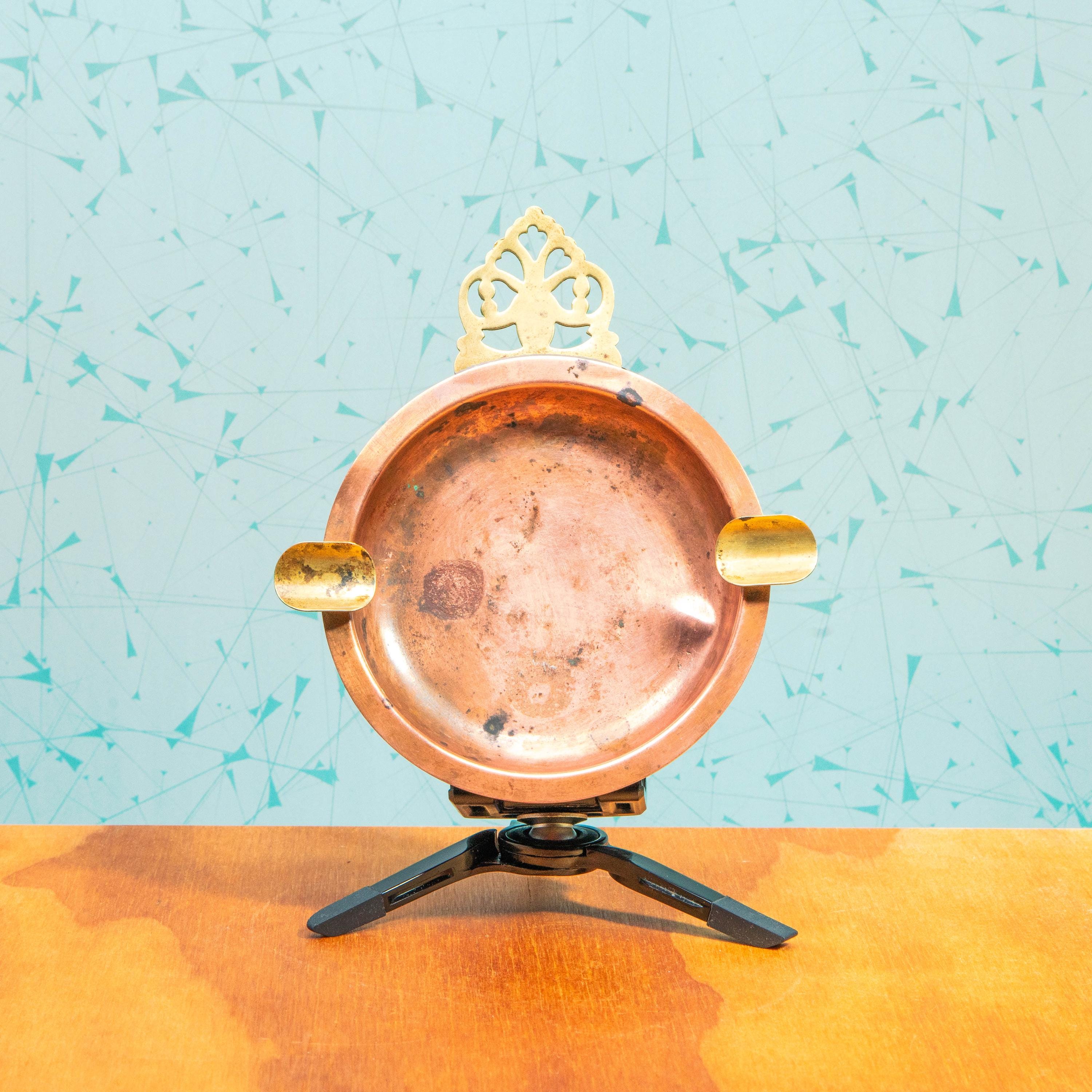 Vintage Copper and Brass Small Ashtray | Mid Century Decor