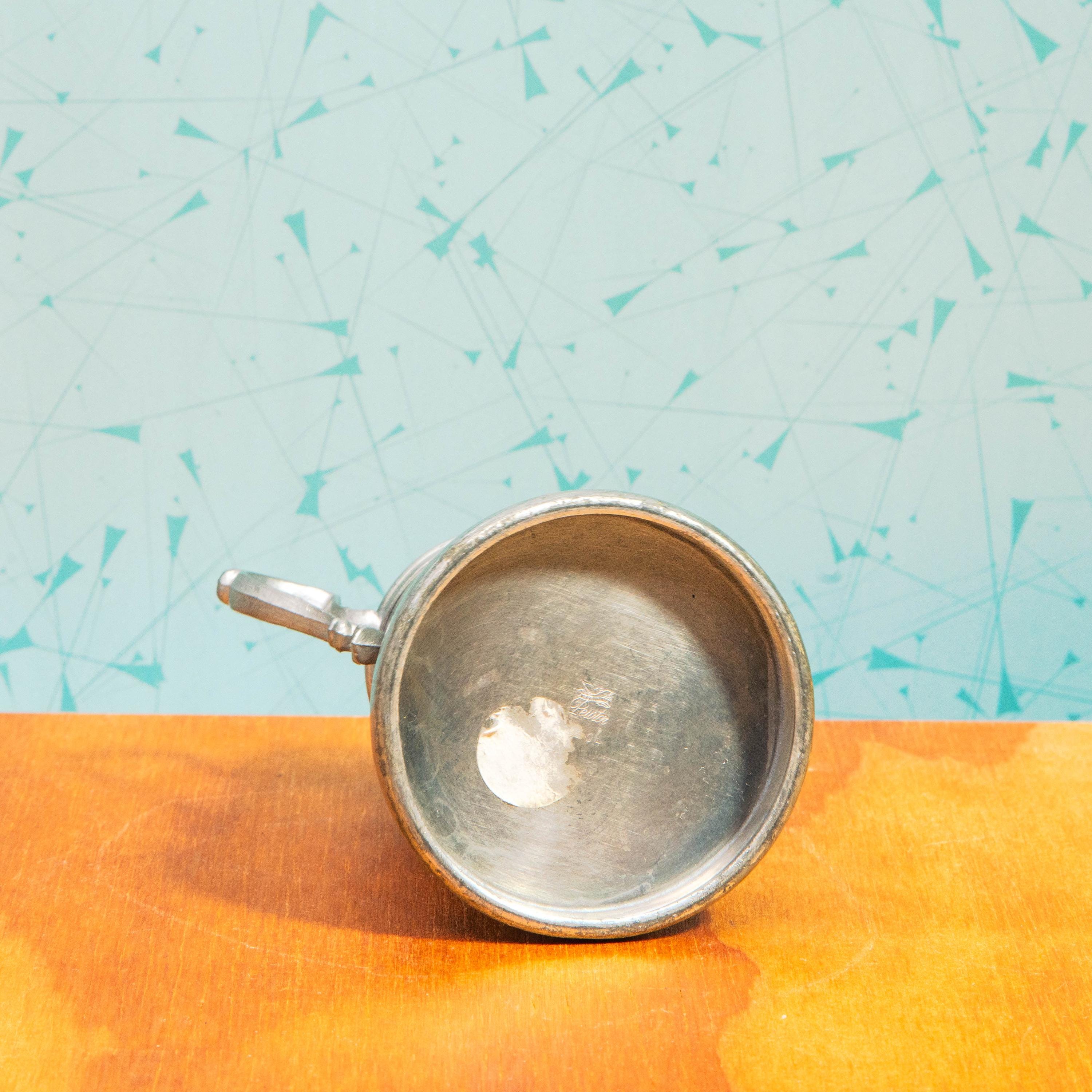 Vintage Set of American Pewter Colonial Silver Company 282-0-3 Sugar and 282-0-4 Creamer Containers