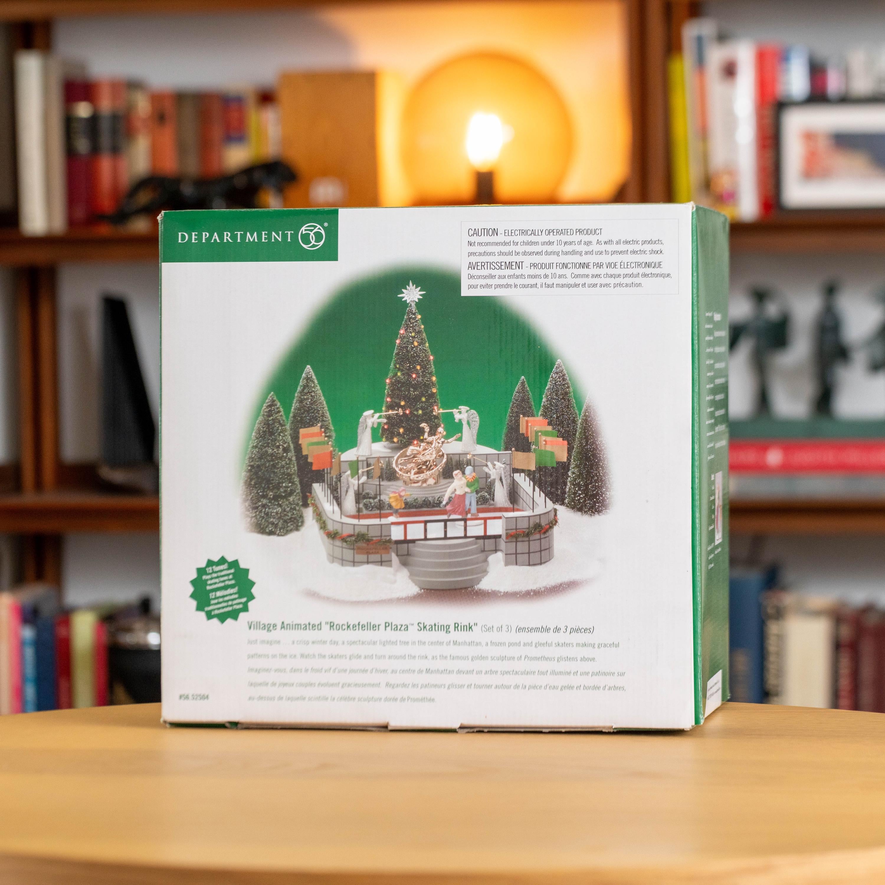 Vintage Department 56 Christmas in the City Village Building - Rockefeller Plaza Skating Rink | Christmas Decoration