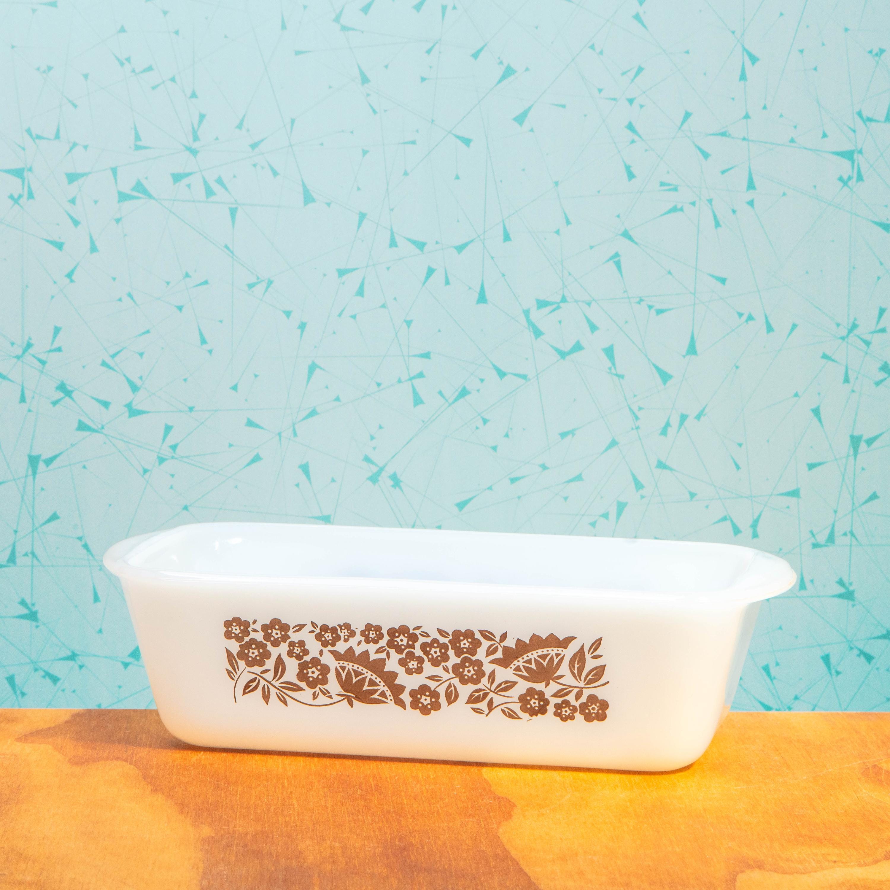 Vintage Glasbake J522-1 1/2 Quart Bread Baking Dish | Mid Century Bakeware