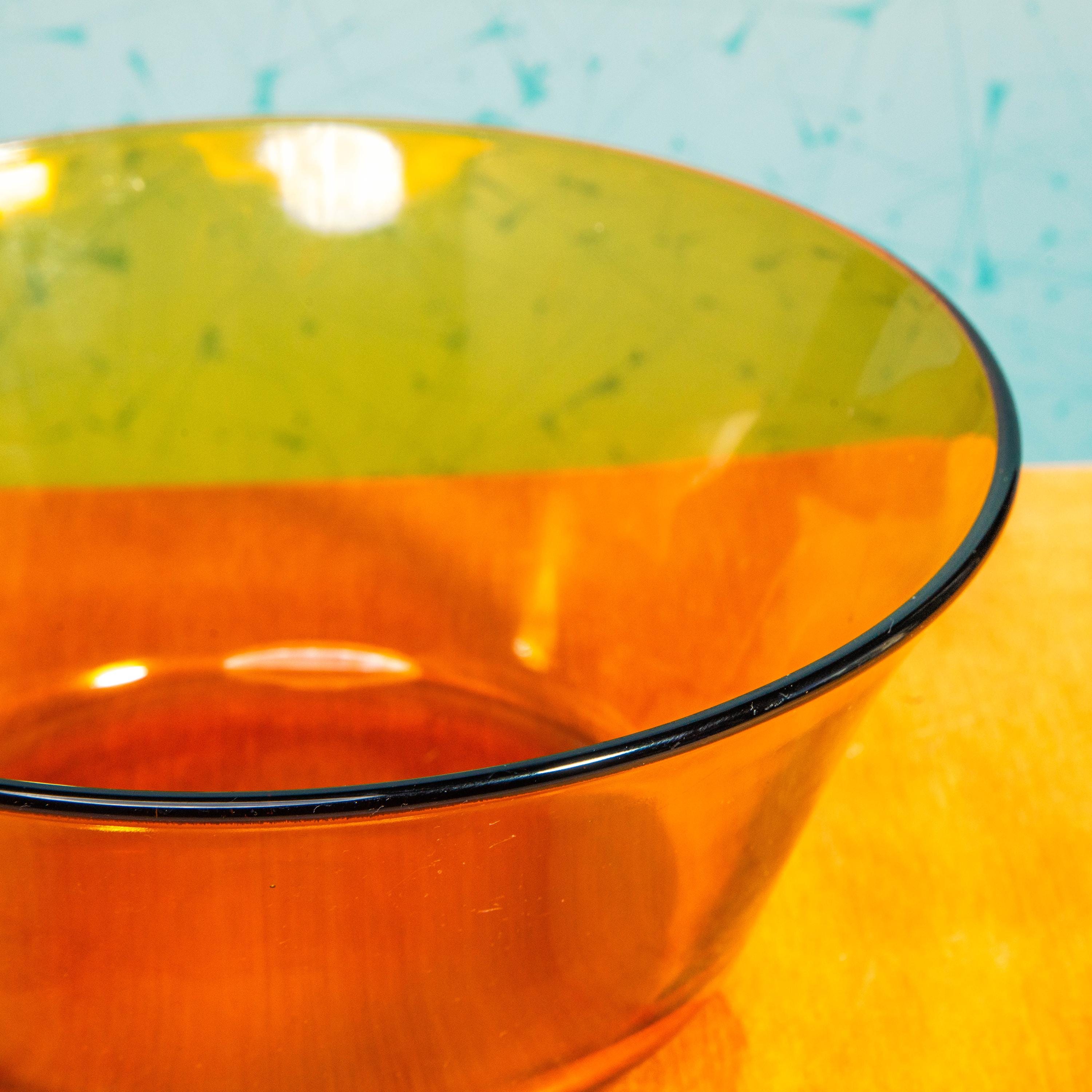 Vintage Duralex France 8 Inch Amber Glass Bowl | Mid Century Bakeware