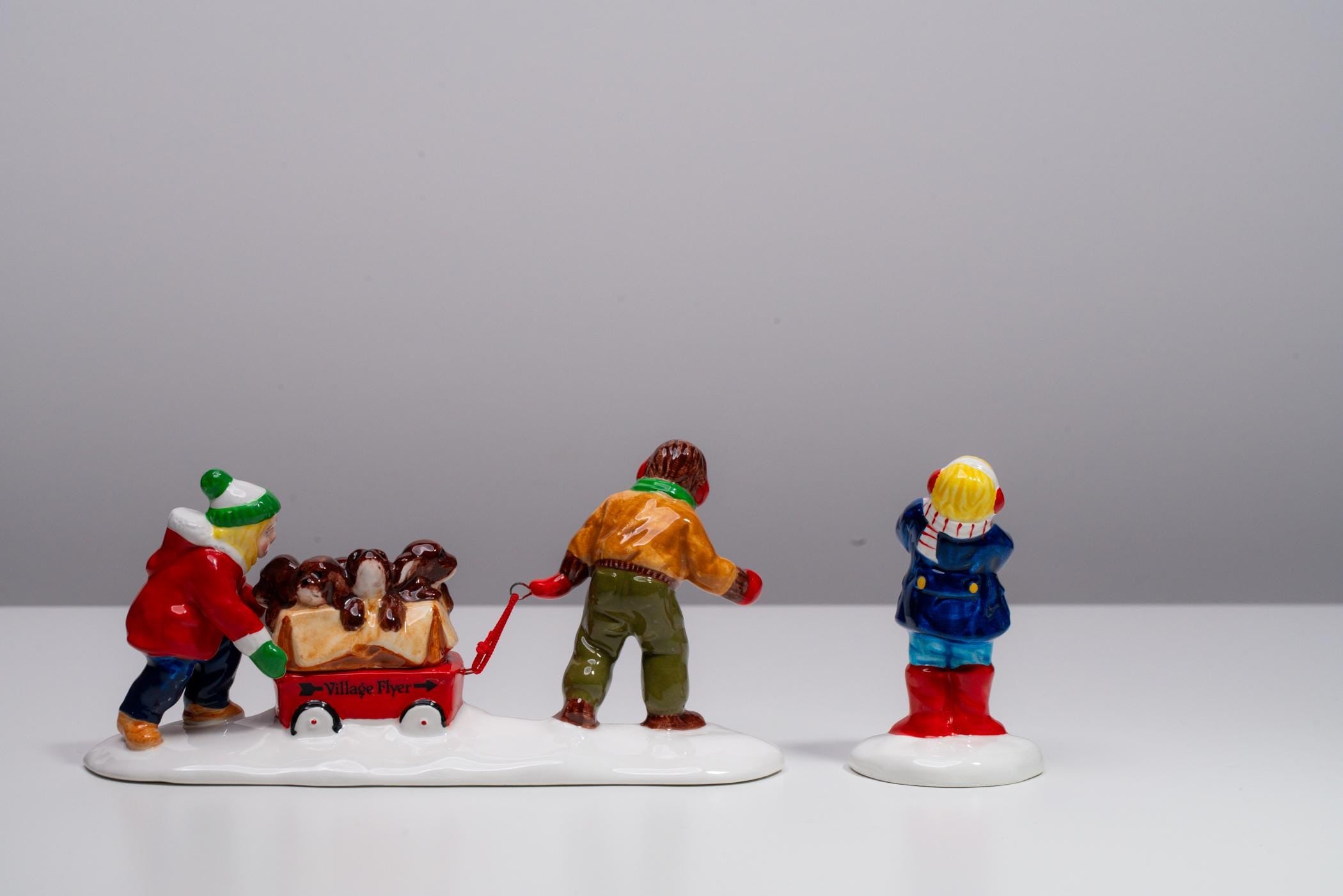 Vintage Department 56 Snow Village Accessory - Christmas Puppies | Christmas Decoration