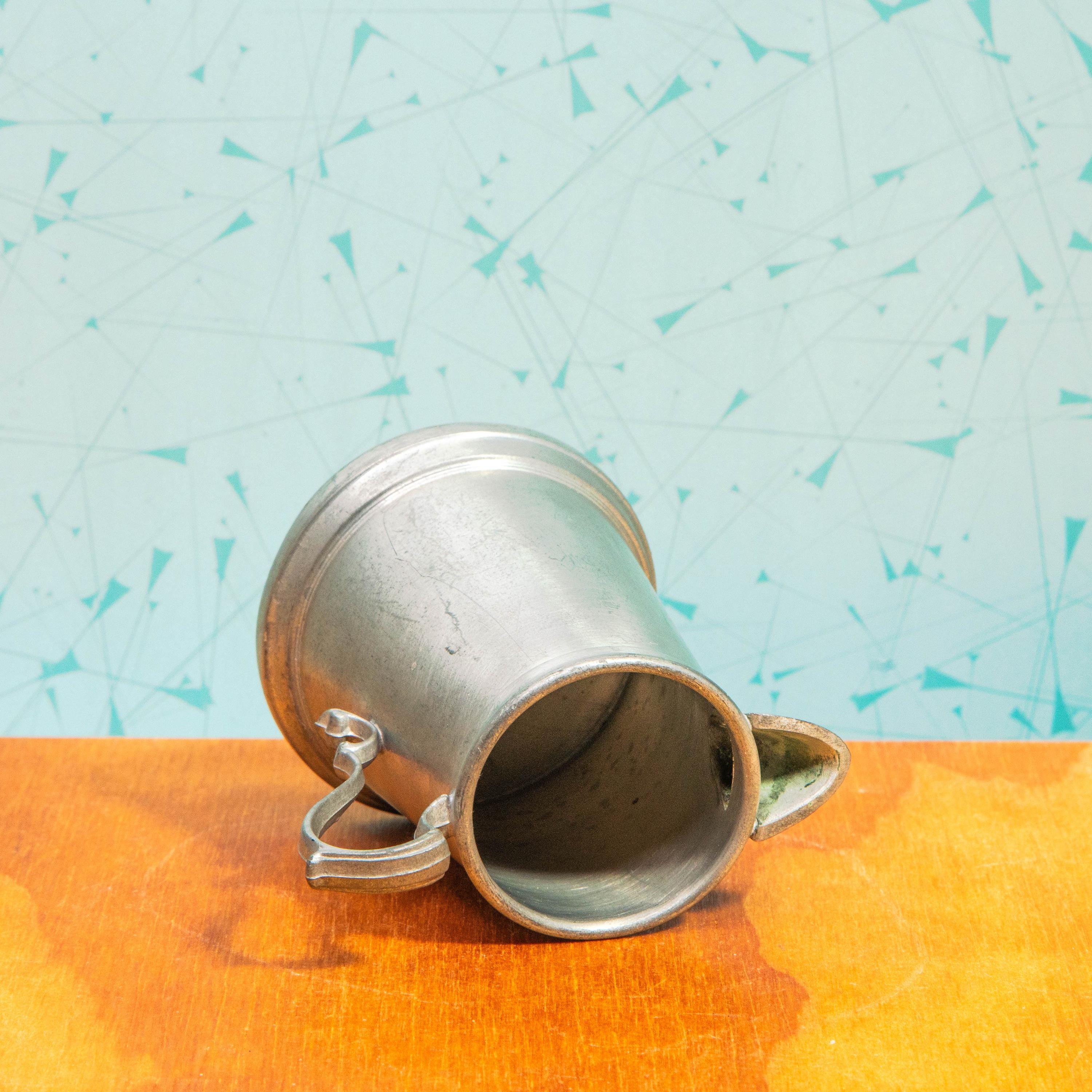 Vintage Set of American Pewter Colonial Silver Company 282-0-3 Sugar and 282-0-4 Creamer Containers