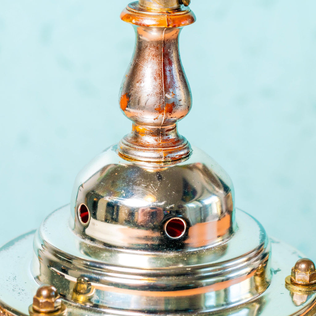 Vintage Red Nautical Maritime Dual-Bulb Lamp | Mid Century