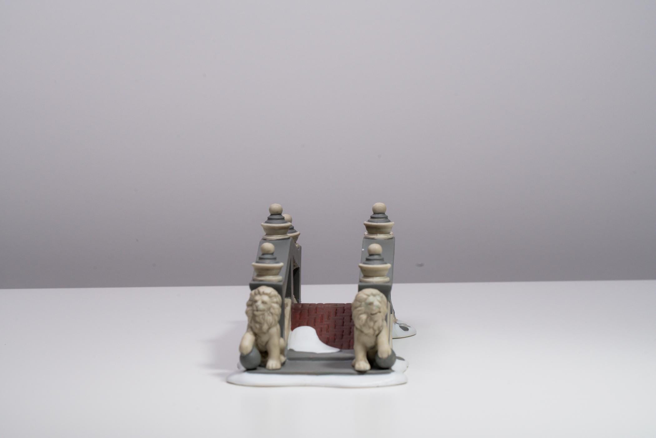 Vintage Department 56 Heritage Village Accessory - Lionhead Bridge | Christmas Decoration