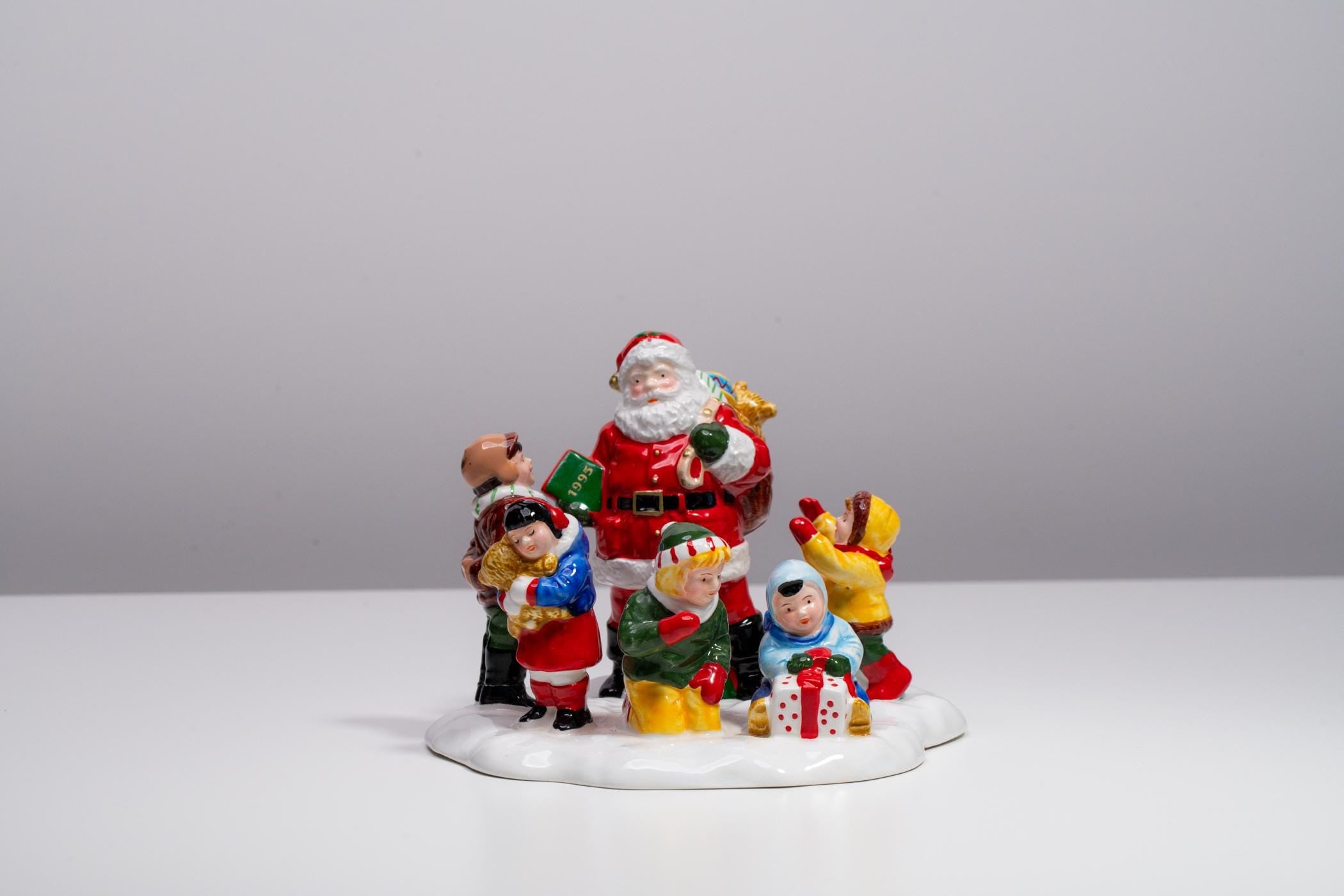 Vintage Department 56 Snow Village Accessory - Santa Comes to Town 1995 | Christmas Decoration