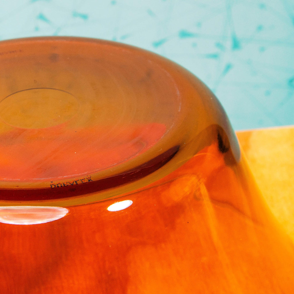 Vintage Duralex France 8 Inch Amber Glass Bowl | Mid Century Bakeware