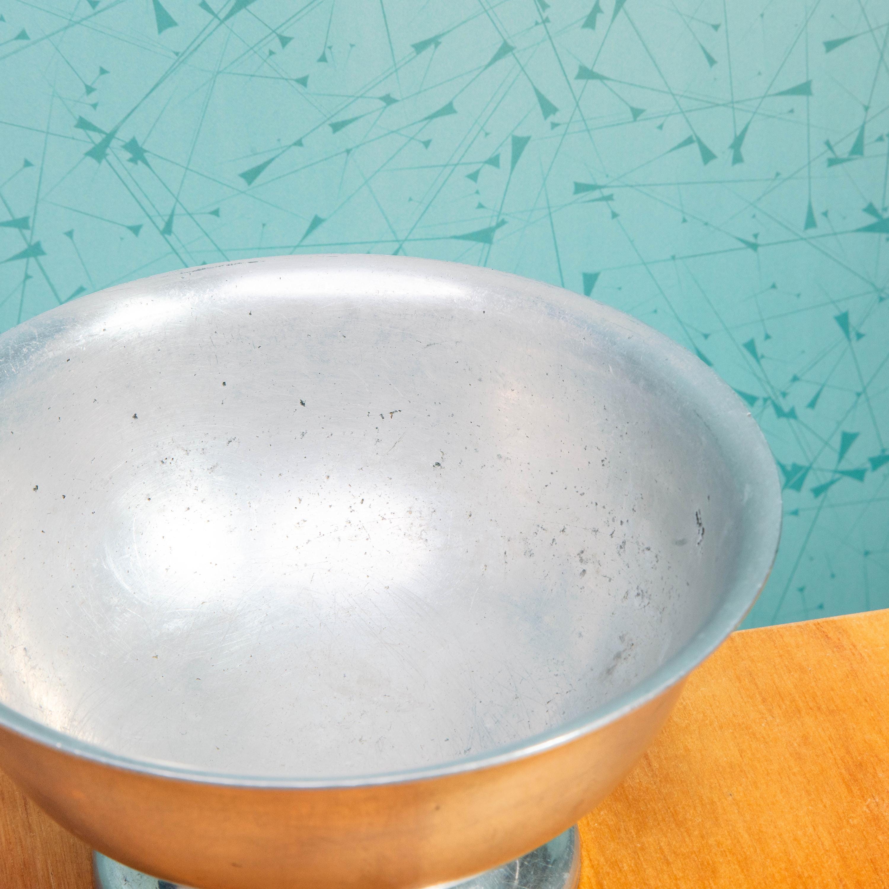 Vintage Puralum Italy Pewter Bowl | Mid Century Decor